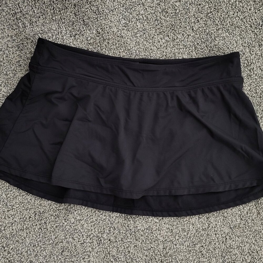 Anne Cole Black Swim Skort Medium